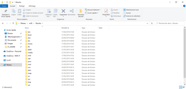 Linux file en Windows