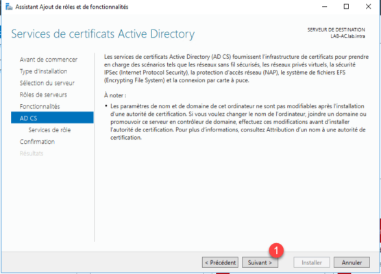 Overview AD CS - Aperçu autorité certification entreprise