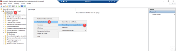 Request certificate