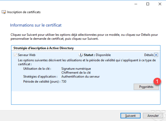 Information certificate
