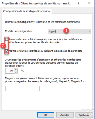 Configure stratégy