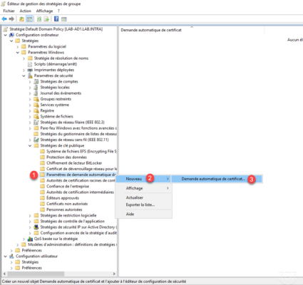 Request certificate