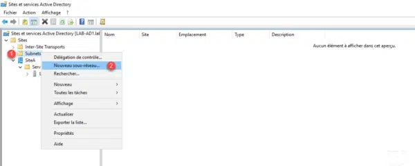 Nouveau sous-réseau / New subnet