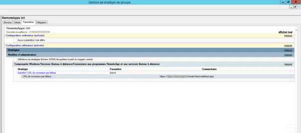 Aperçu de la GPO RemoteApp / Overview of the RemoteApp GPO