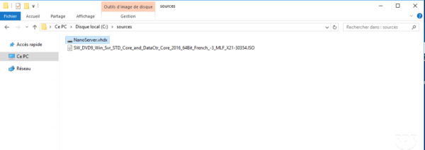 Nano Server virtual disk