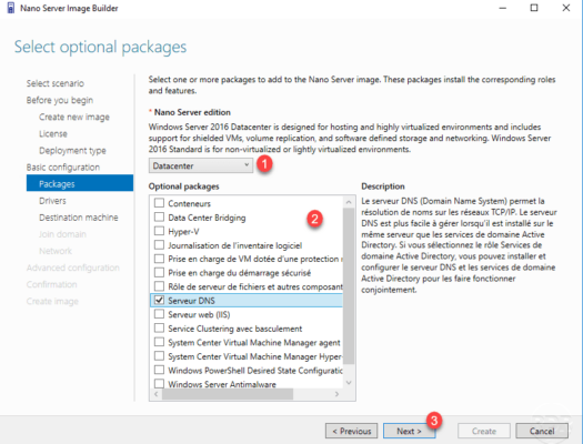 Edition Nano Server and package