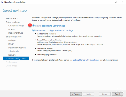 Create Nano ServerImage