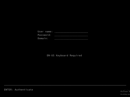 Nano Server Login Screen