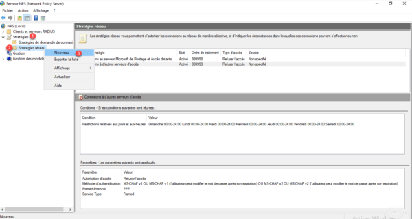 Creating a VPN server access policy
