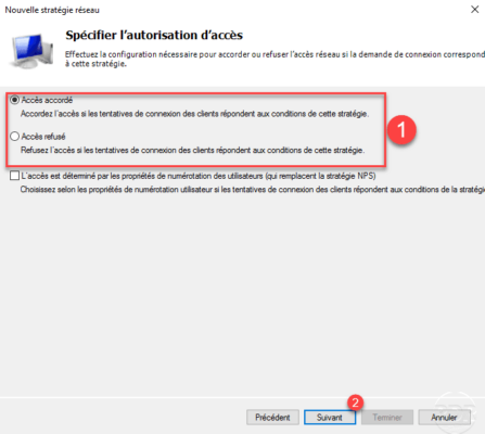 Type of access authorization to the VPN server
