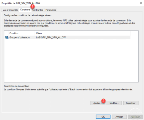 Add a condition to the VPN server