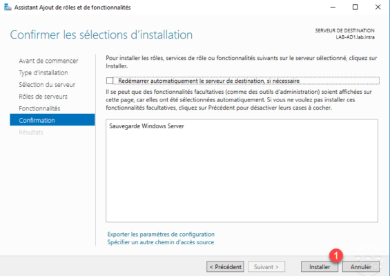 Start install