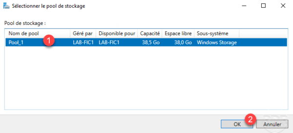 Select pool for virtual disk