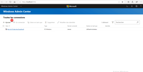Windows Admin Center add server