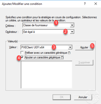 Condition configuration