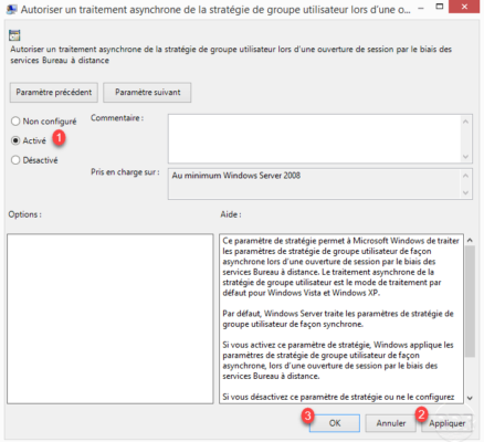 gpo asynchronous processing for rds