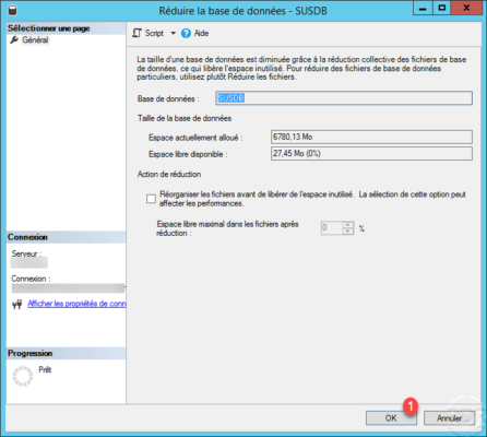 Start the reduction of the database