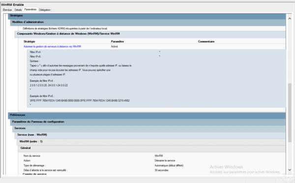 overview of parameters
