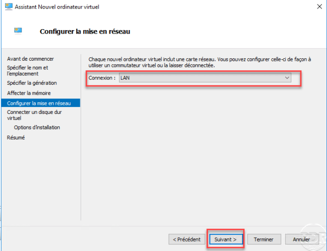 Network connection - VM - Hyper-V
