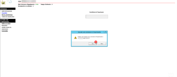 Confirm add printer