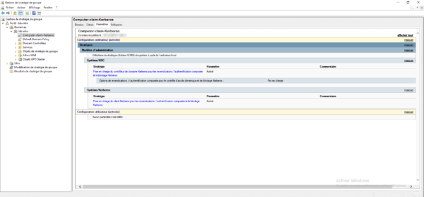 GPO : kerberos claims