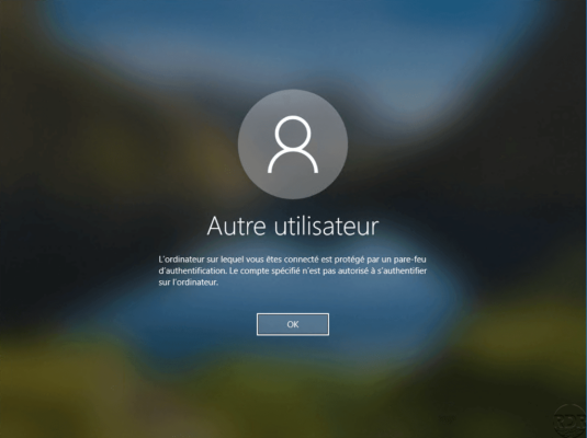 The computer you are connected to is protected by an authentication firewall. The specified account is not authorized to authenticate on the computer.