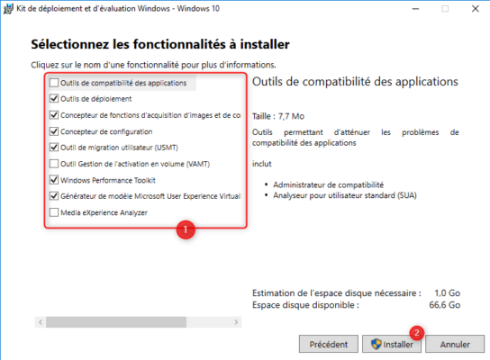 Select features