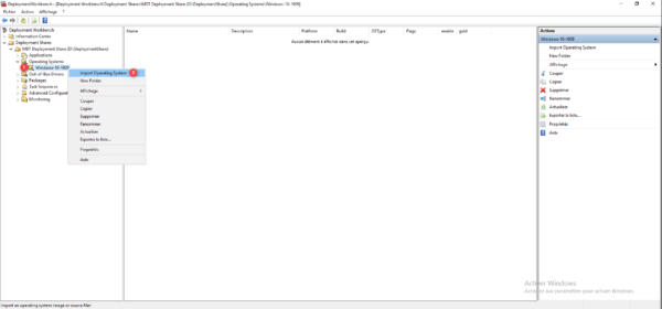 Importer l'image Windows dans MDT