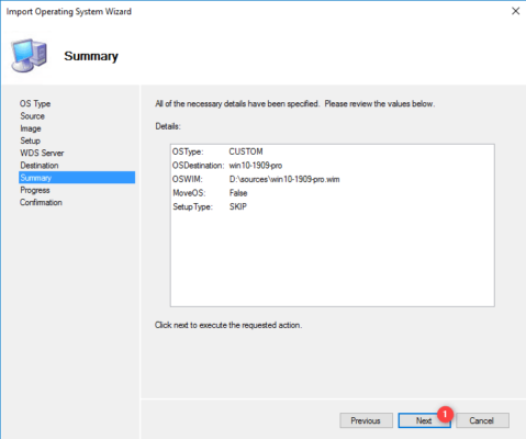 Confirm import