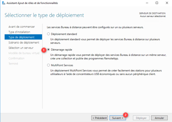 Type de déploiement