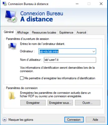 Client RDP classique