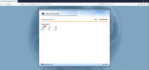 Cliquer sur l'application à executer.