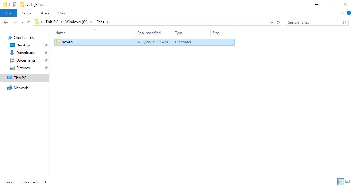Create folder