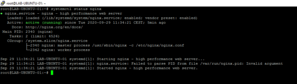 systemctl status nginx