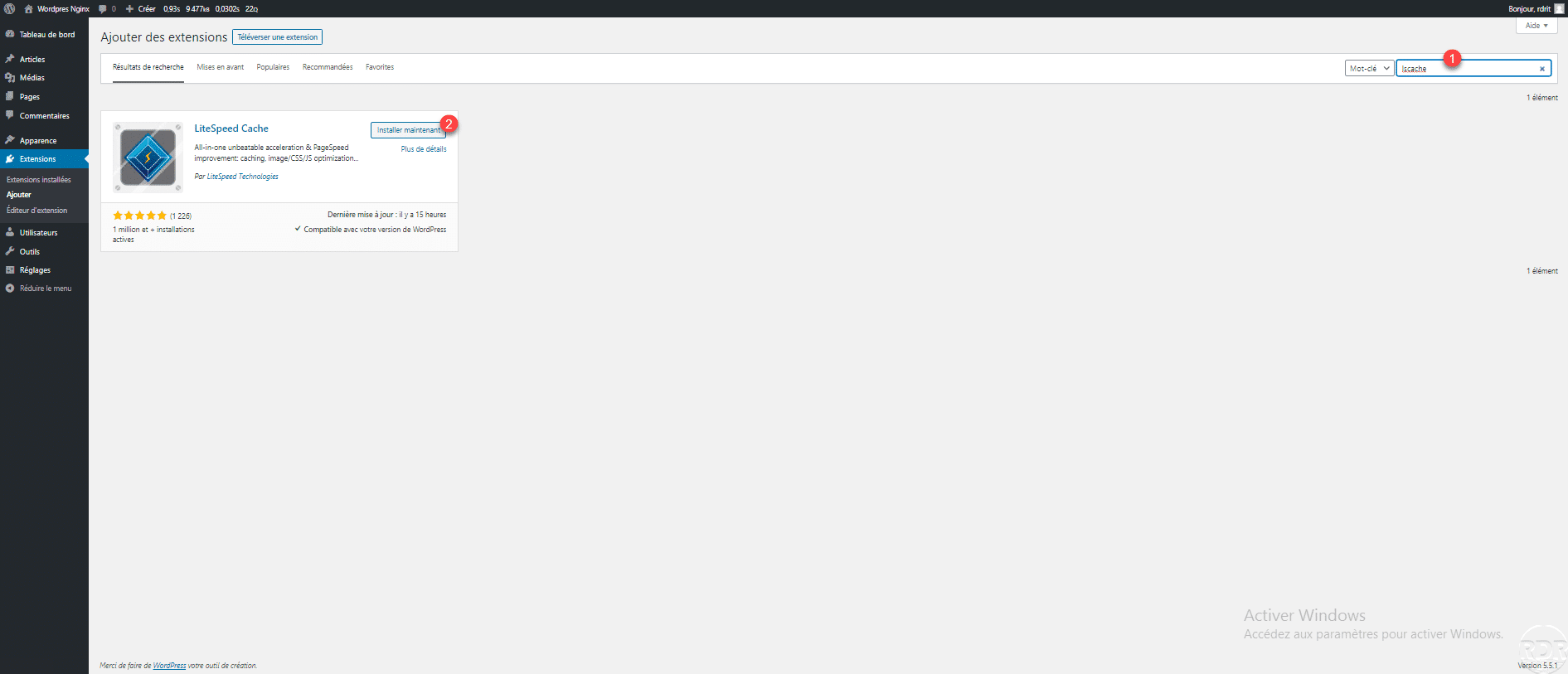Search LsCache in plugin list