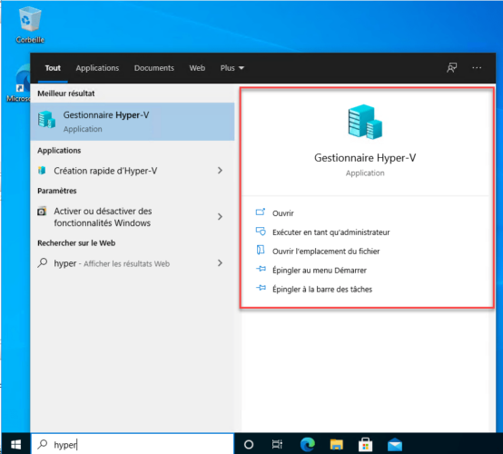 Open Hyper-V Manager