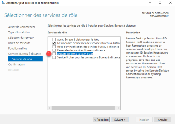 Select Remote Desktop Session Host