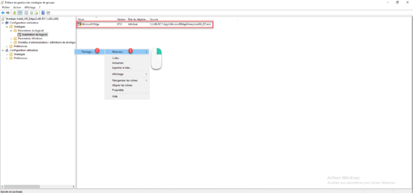 Add a new package to Group Policy