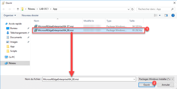 Go find the MSI file to update