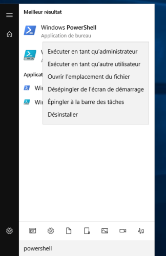Open PowerShell in administrator