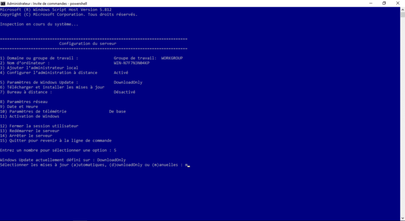 Windows Update configuration