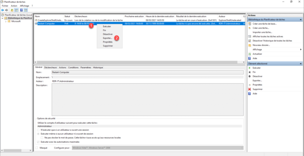 scheduled task export