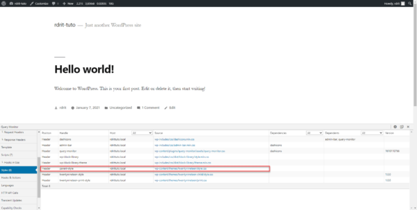 CSS Sheet parent is loaded
