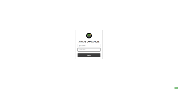 Guacamole login page