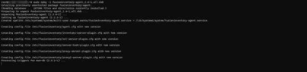 Install agent fusioninventory on Ubuntu