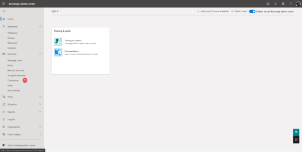 Exchange admin center