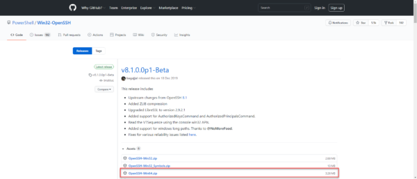 Github Windows OpenSSH