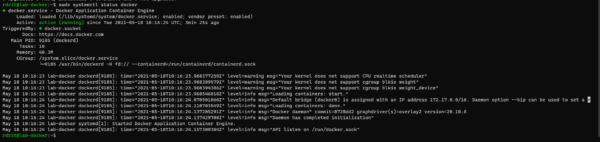docker status