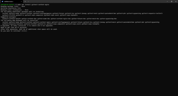 Install certbot for nginx