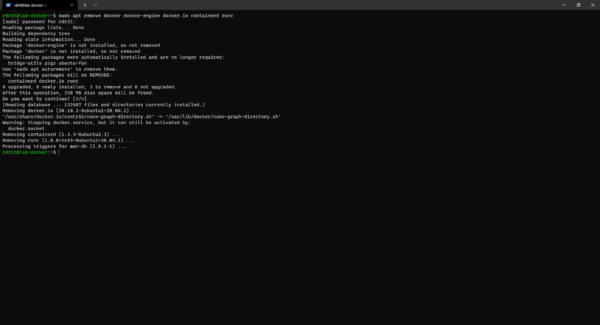 Remove docker